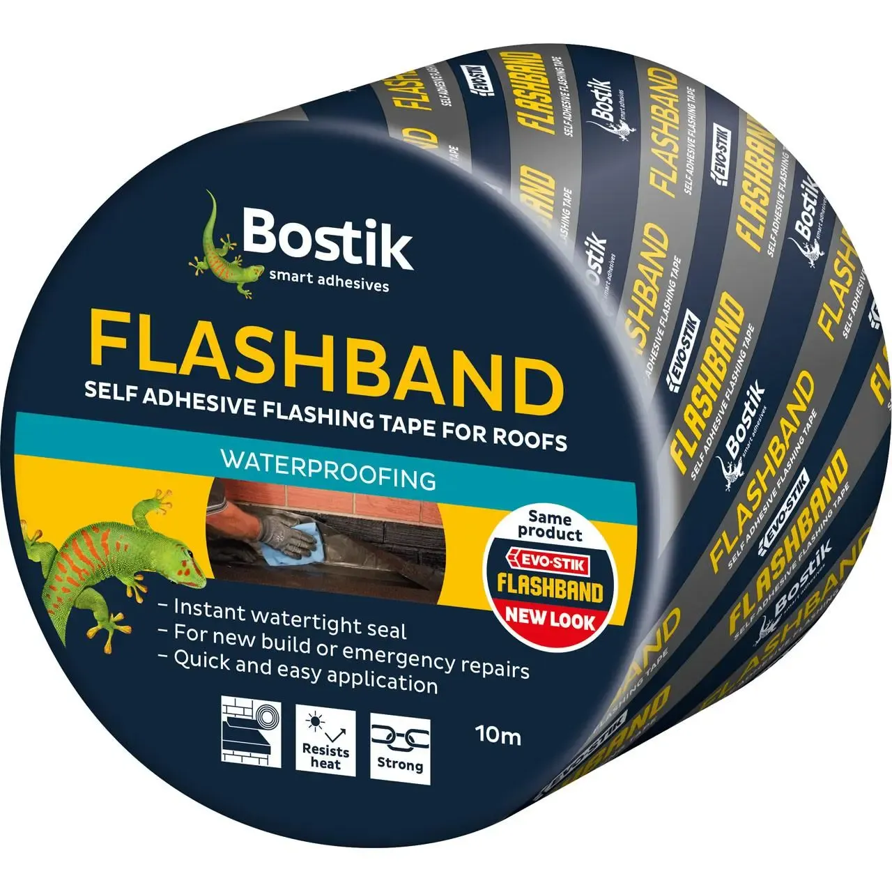 Flashband Grey. Length 10M 100MM