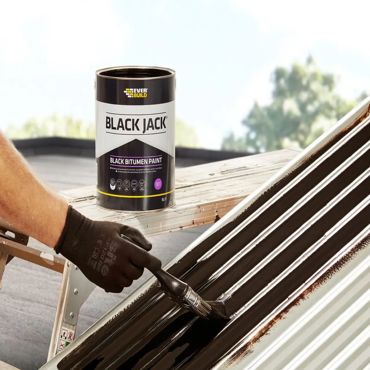 Black Bitumen Paint 5L