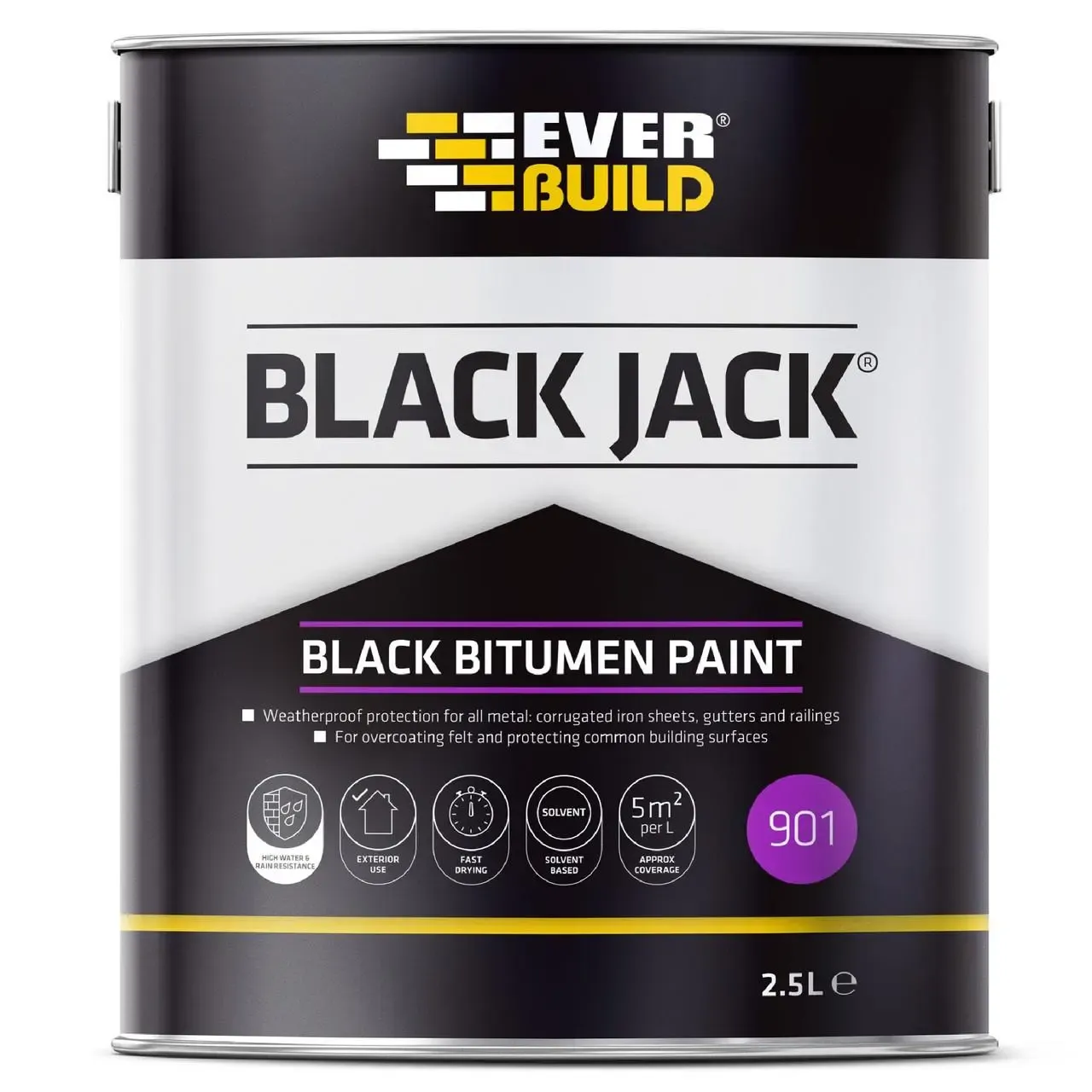 Black Bitumen Paint 2.5L