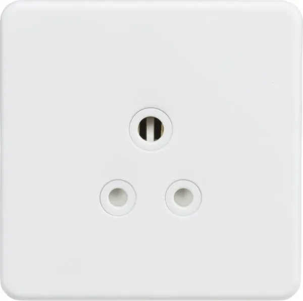 5A Round Socket Matt White