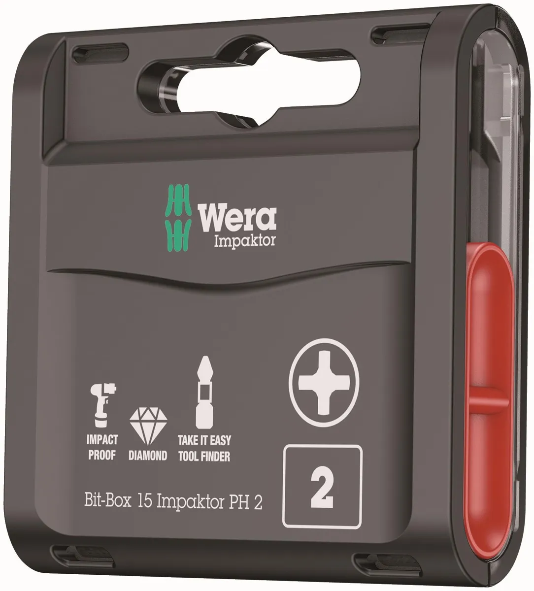 Wera Bit-Box 15 Piece Impaktor PH2 TriTorsion Impact Bits