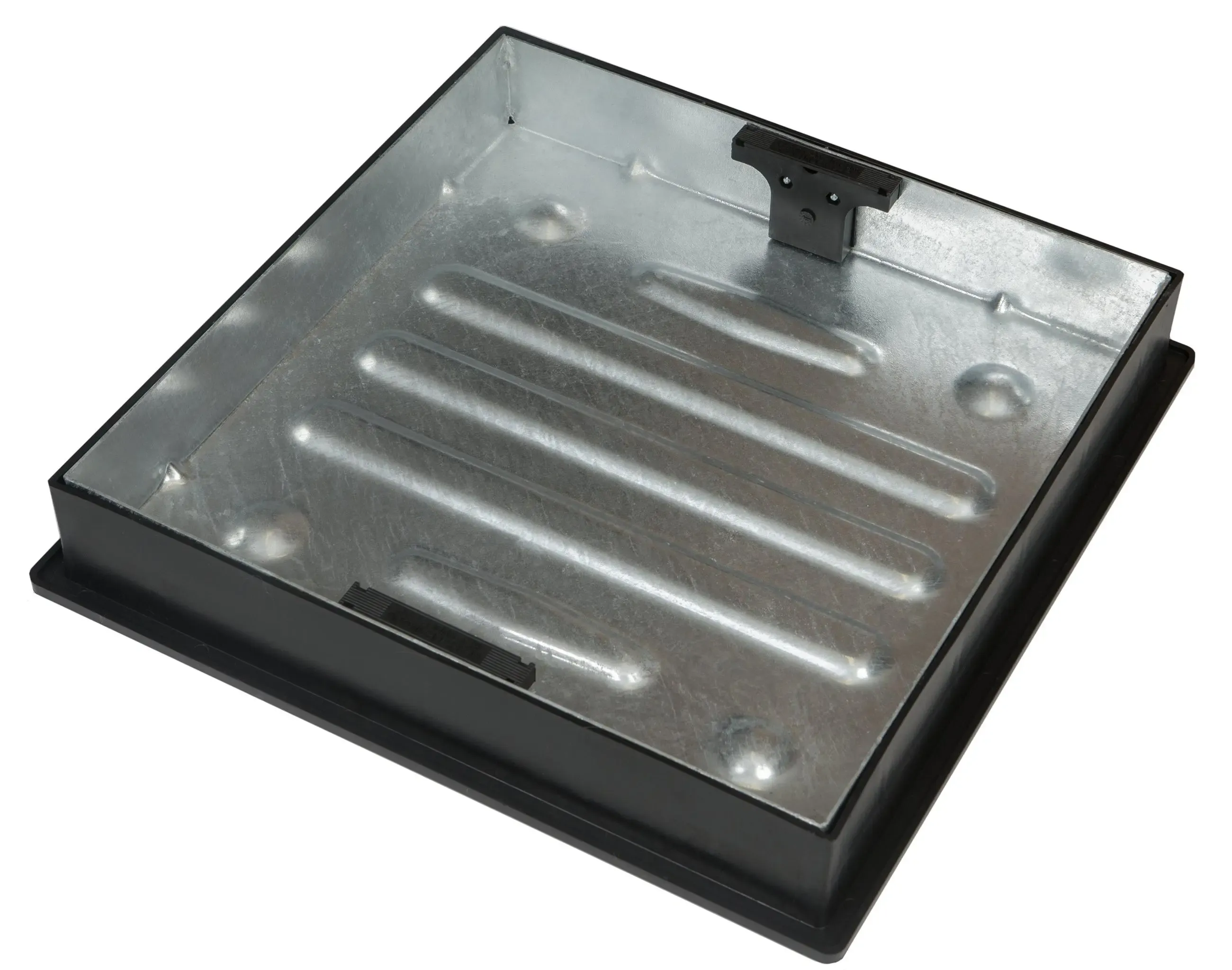 Manhole Cover and Frame, Recessed Square To Round Pavior, 450mm Diameter