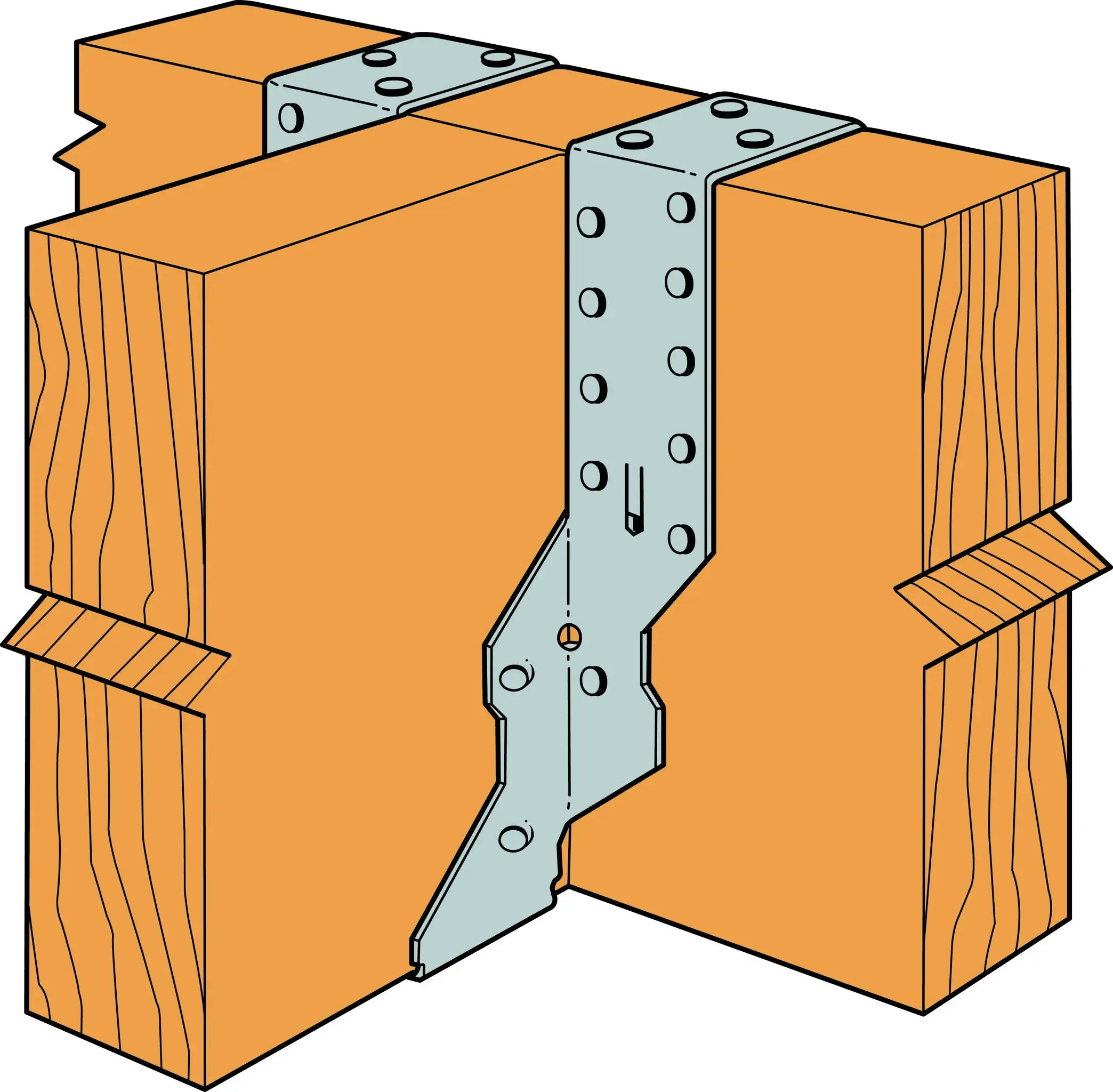 Timber to Timber Joist Hanger 91mm