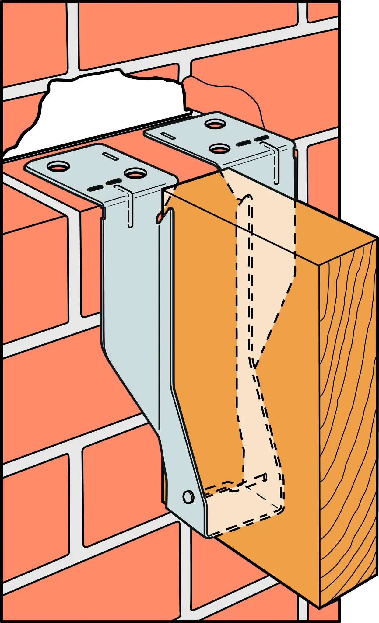 Masonry Supported Joist Hanger 225 mm x 150 mm