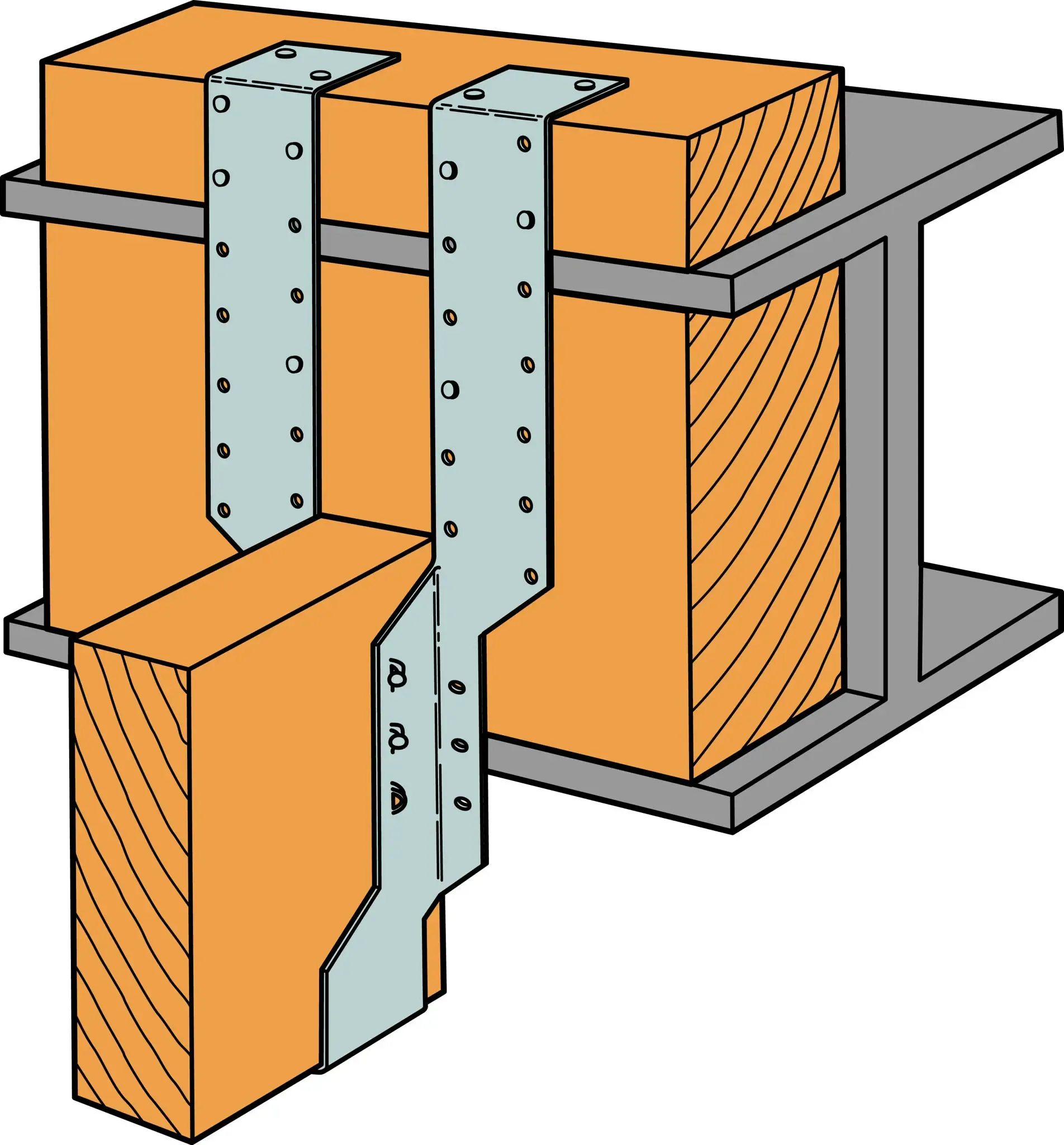 150mm Timber to Timber Joist Hanger