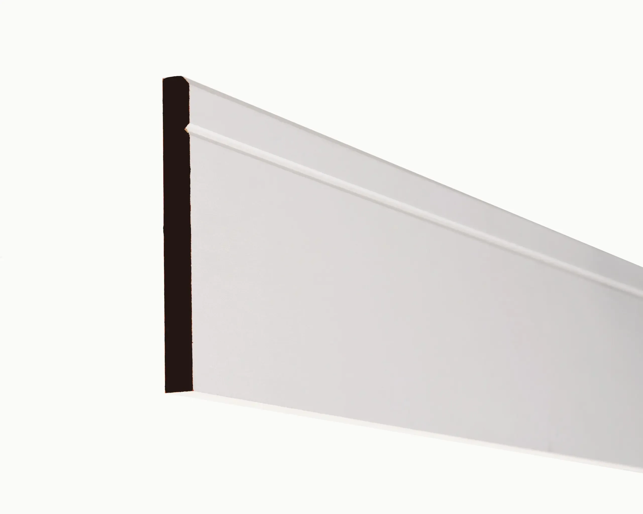 Square/Bevelled Architrave w/ V Groove Primed MDF 18 x 69mm x 2.44m