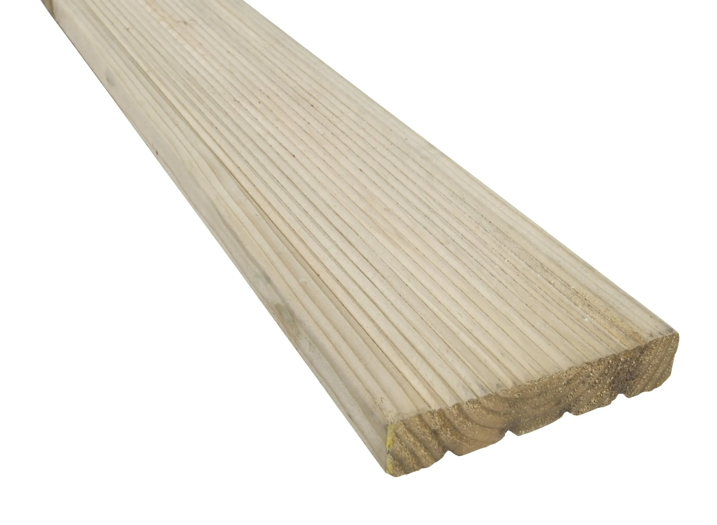 Grooved/Reeded Treated Timber Decking Board 29 x 124 x 3600mm (Fin. 26 x 120mm)