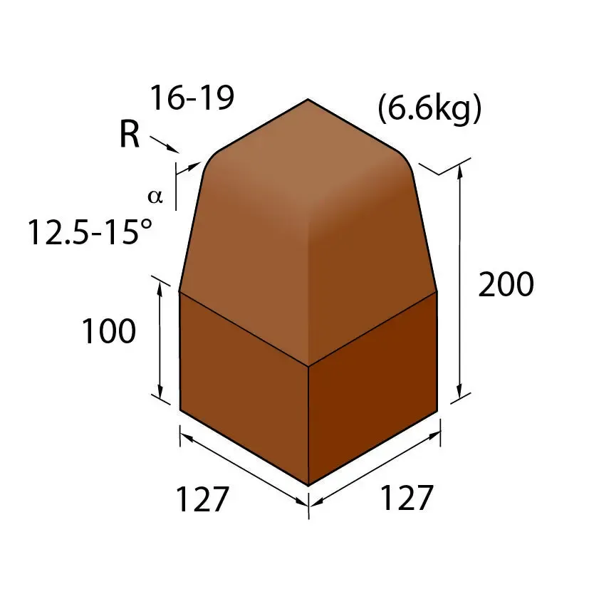 Half Battered Angle External Brindle Line