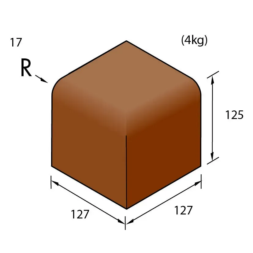 Marshalls Keykerb Bullnosed Concrete Block Paving Small Angles Charcoal External (Each)