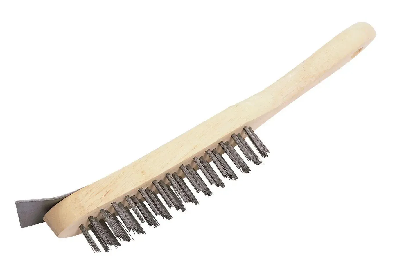 Wire Brush with Scraper, 4 Row