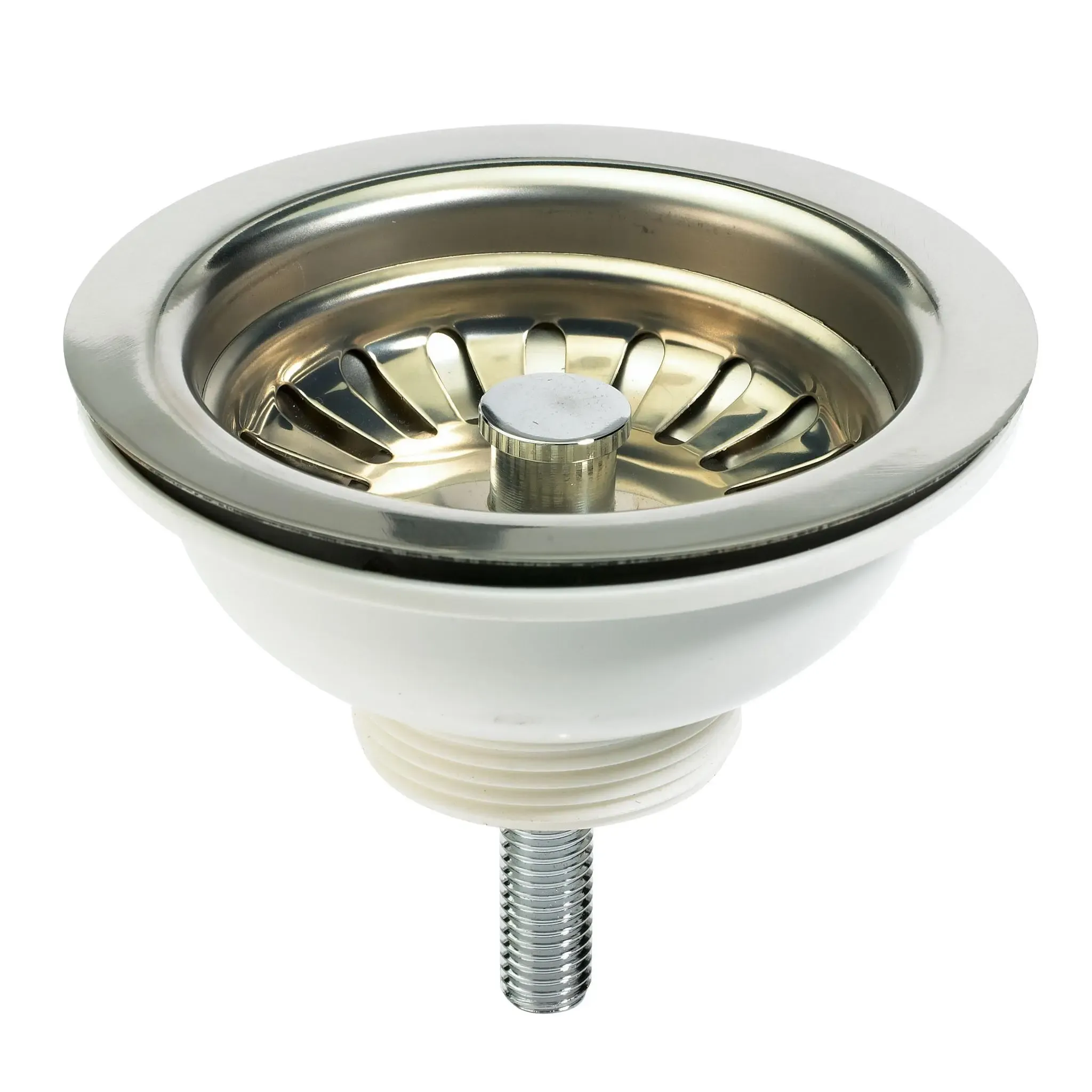 Waste Basket Strainer 3.5 Stainless Steel Without Overflow