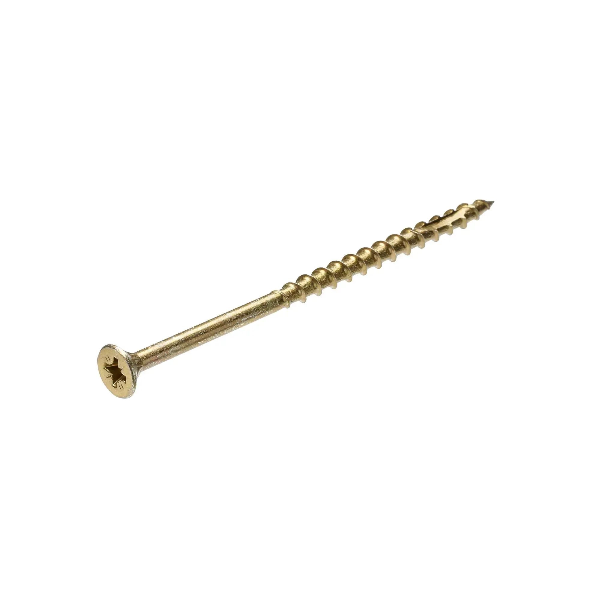 5.0 x 100mm Wood Screw, Gold (Qty.200)