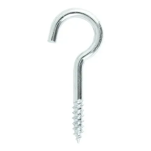 Zinc Screw Hooks - 60mm