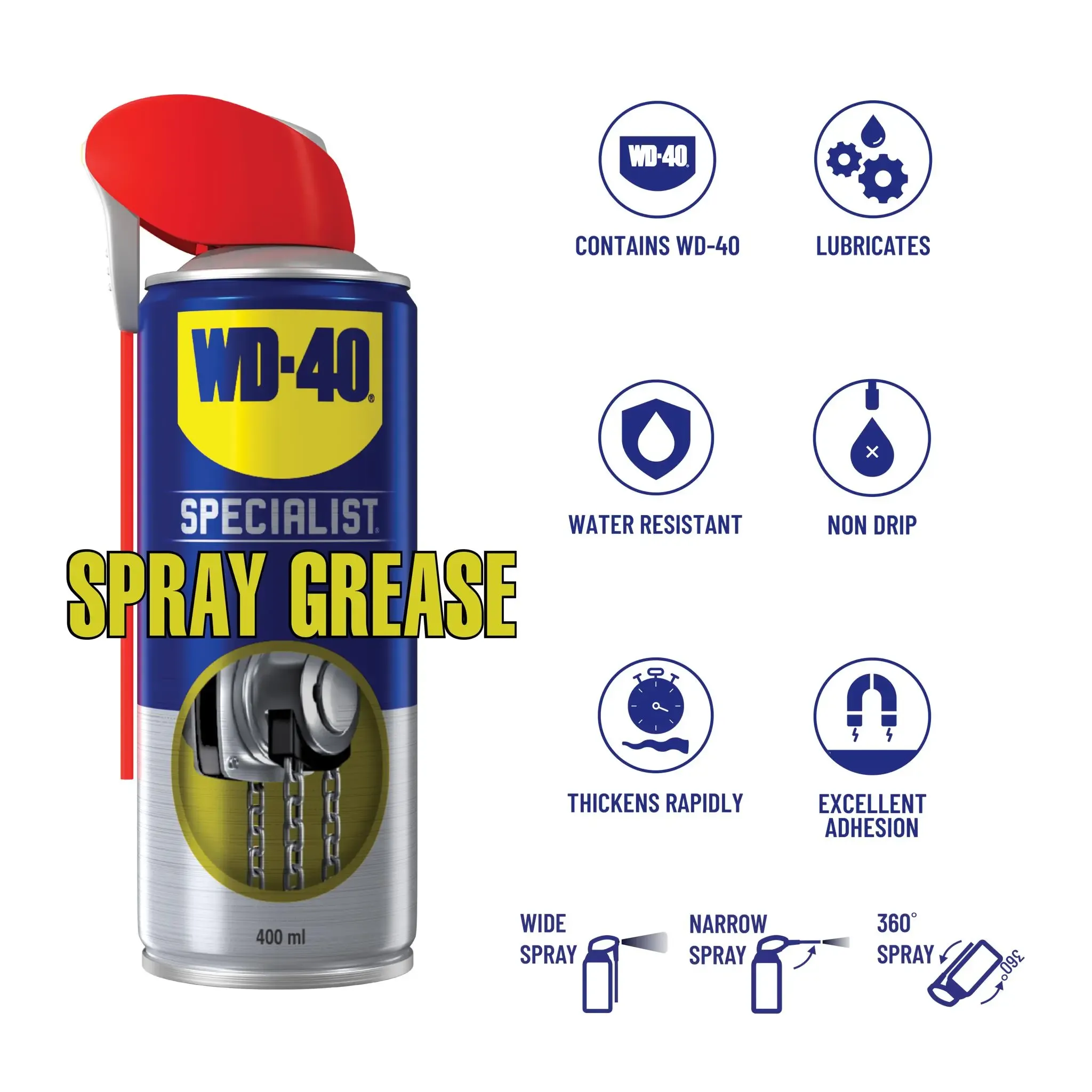 WD-40 Long Lasting Spray Grease Specialist Lubricant