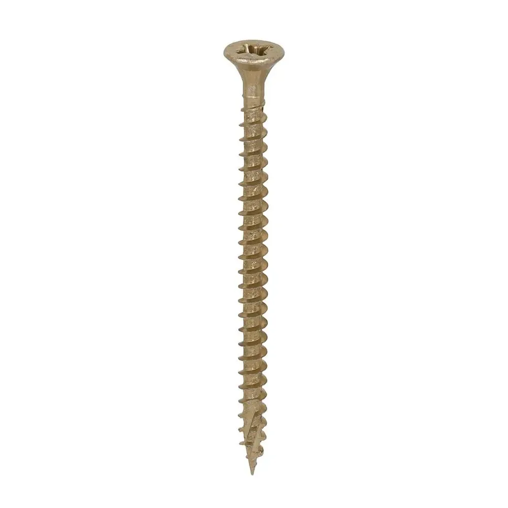 4.0 x 60 Premium Screws, PZ, Double Countersunk, Yellow (Qty.200)