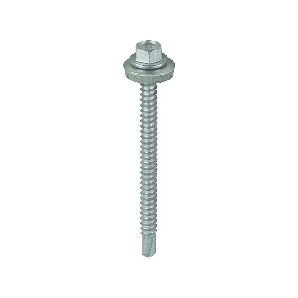 Light Section Screws, Hex with EPDM Washer, 5.5mm x 70mm (Qty.100)