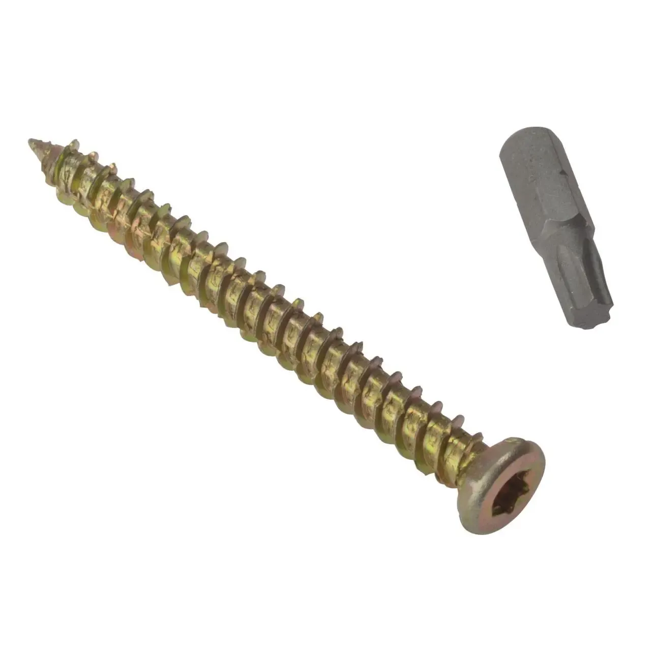 Concrete Frame Screw with High-Low Thread, ZYP, 7.5 x 52mm (Qty.100)