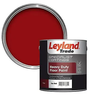 Leyland Trade Heavy Duty Floor Paint Tile Red 2.5L