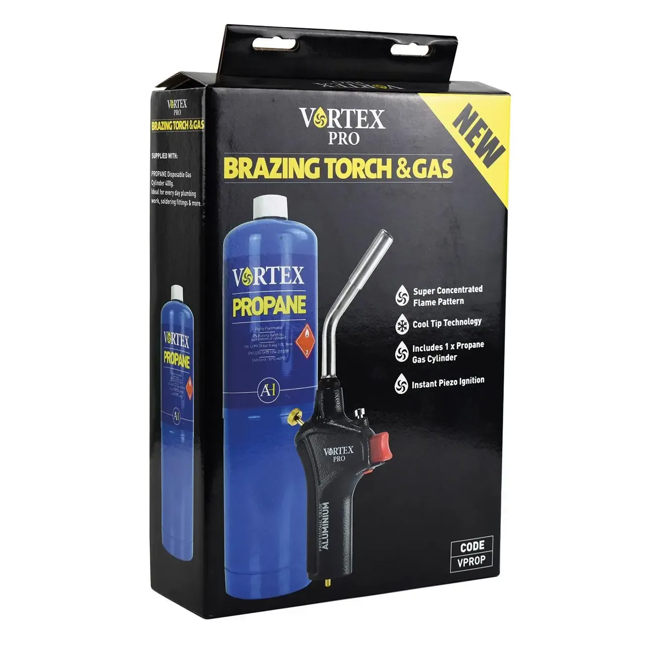 Vortex Pro Brazing Torch & Propane Gas