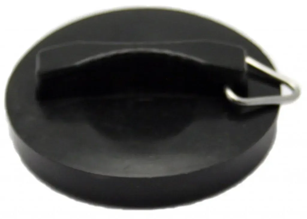 Waste Plug, 1.3/2" Black Poly with Triangle (For 1.1/4" Waste)