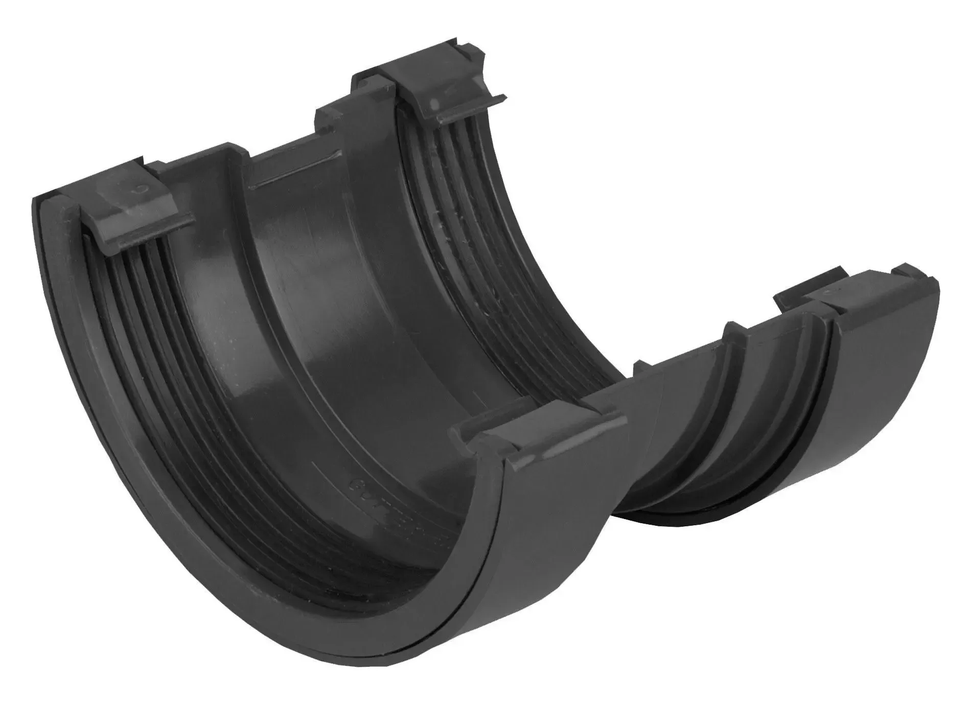 Round Gutter Union 112mm - Black