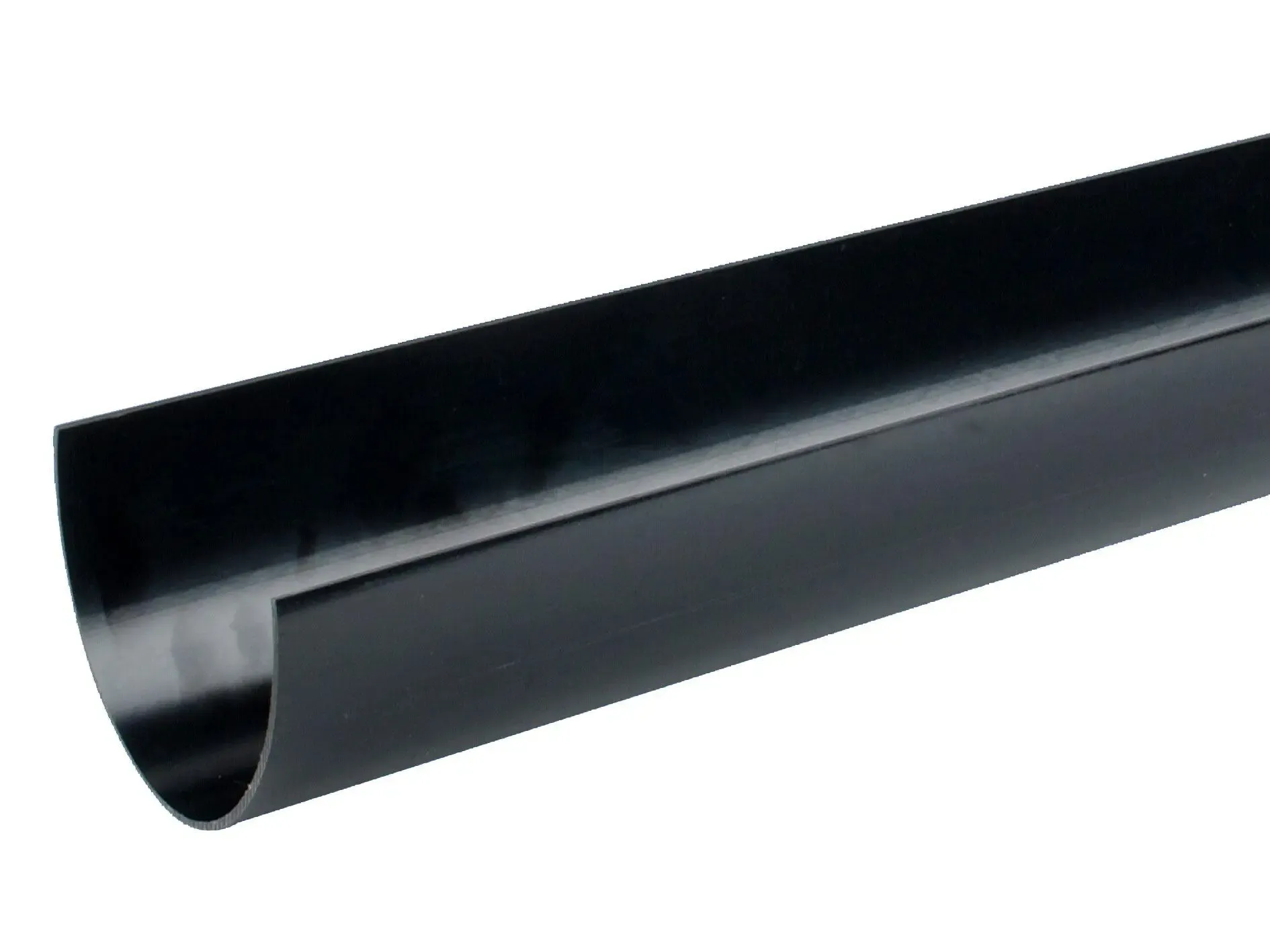 Deep Round Gutter - Black, 113mm, 4M