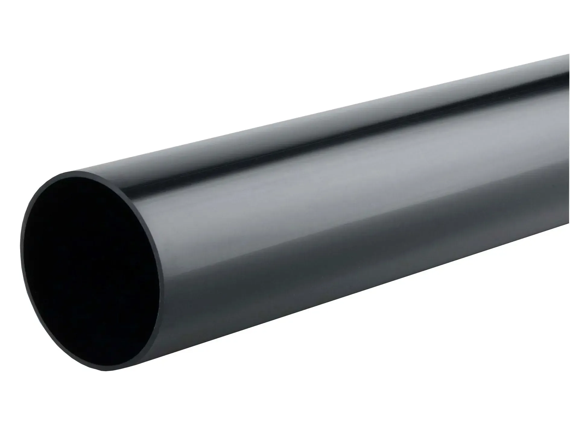 68mm Round Pipe in Black - 4m