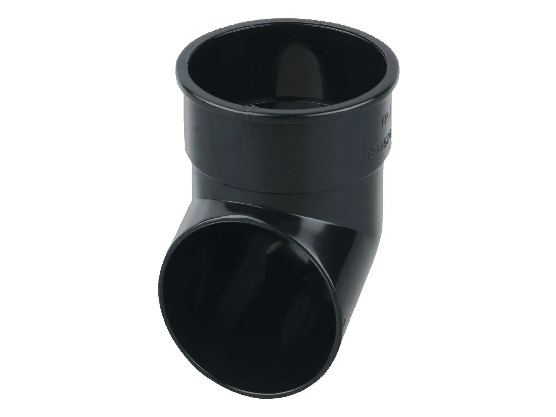 Round Pipe Shoe 68mm - Black