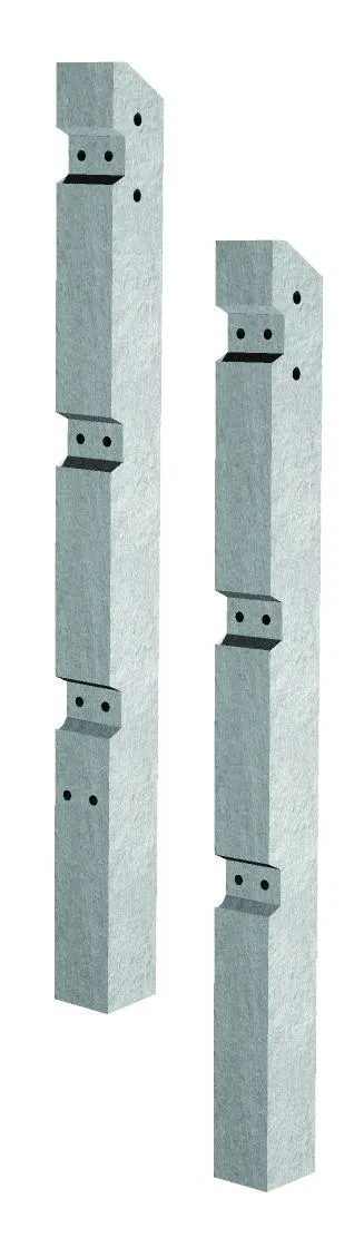 Recessed Intermediate Concrete Fence Post 2515mm (8ft3)