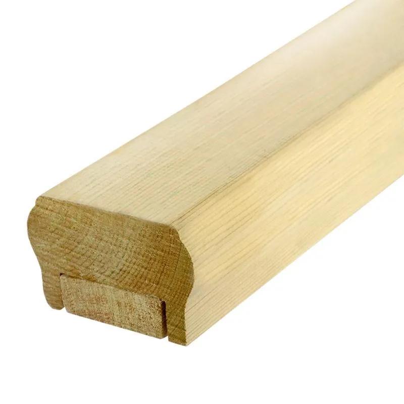 Timber Deck Universal Rail with fillet for 41mm Spindles, 44x68x2395mm