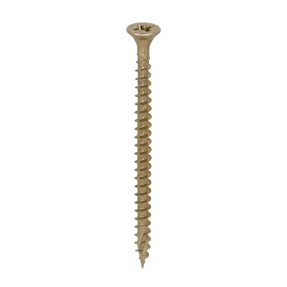 4.0 x 60 Premium Screws, PZ, Double Countersunk, Yellow (Qty.200)