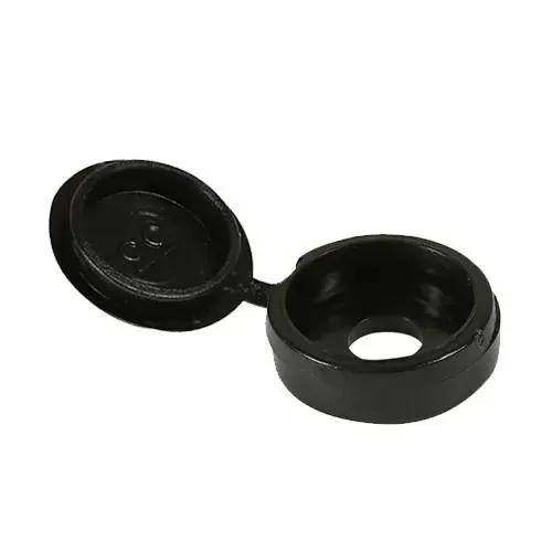 Small Hinged Screw Caps - Black