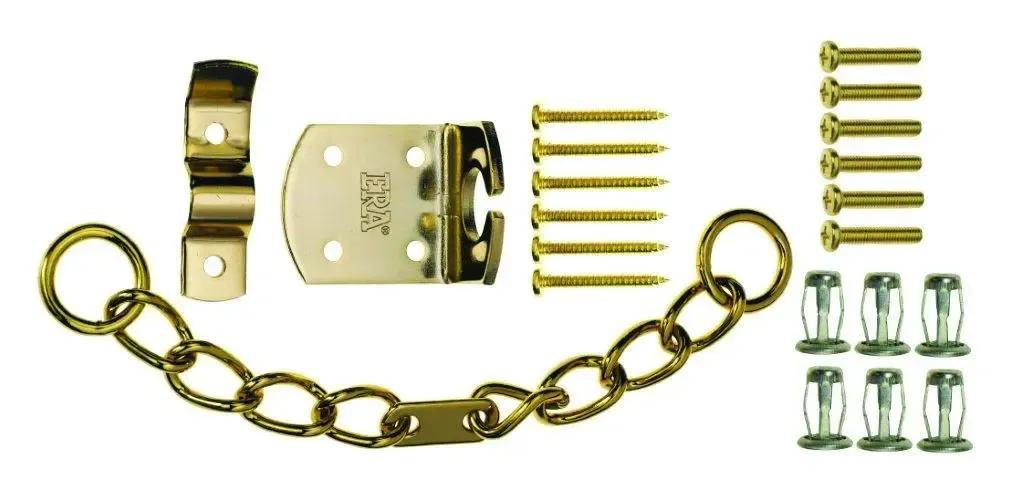 High Security Door Chain - Brass