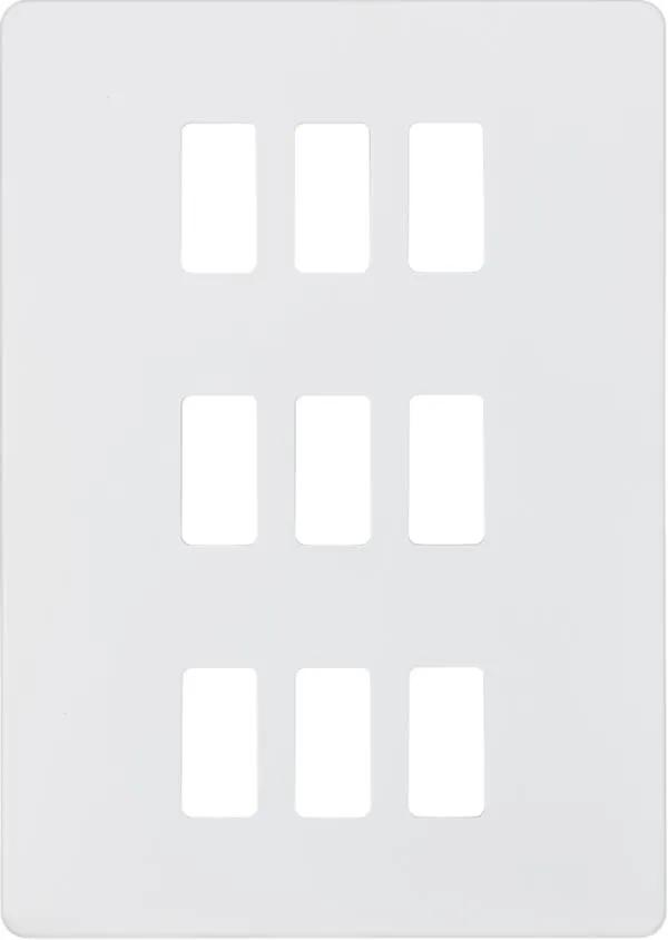 Screwless 9G grid faceplate – matt white (White)