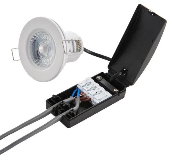 Downlight, Recessed Fixed Cool White LED, Fire Rated Dimmable Bathroom IP65