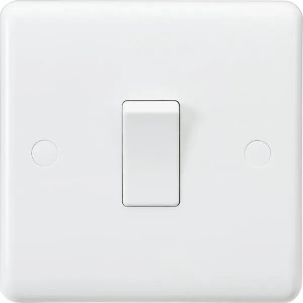 Curved Edge 10AX 1G 2-Way Switch (White)