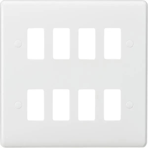 Curved edge 8G grid faceplate