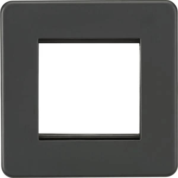 Screwless 2G Modular Faceplate – Anthracite