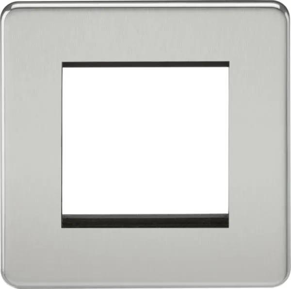 Screwless 2G Modular Faceplate – Polished Chrome