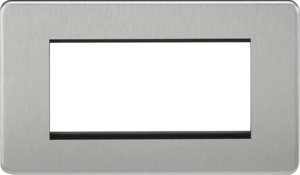 Screwless 4G Modular Faceplate – Brushed Chrome