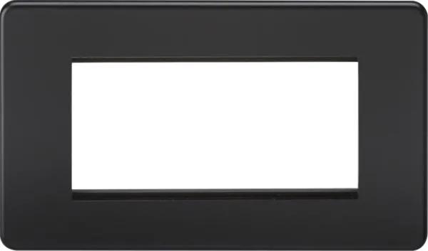 Screwless 4G Modular Faceplate – Matt Black