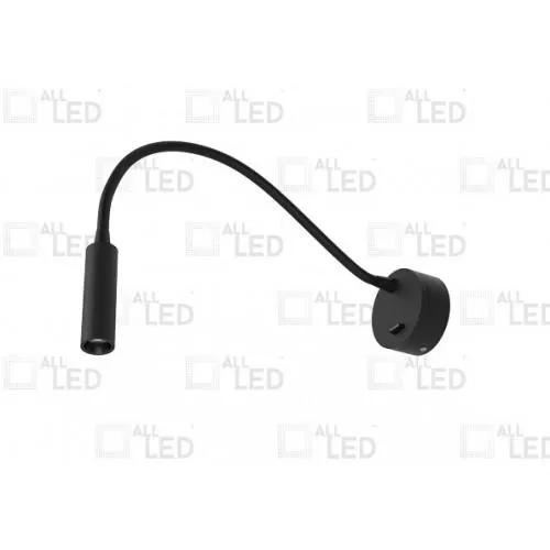 AWLG030BK/40 Carbon Black Wall Mounted Adjustable Neck LED 4000K Reading Light