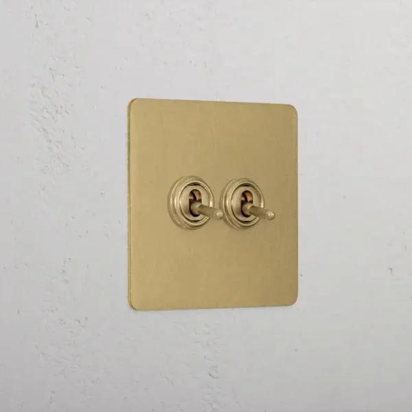 Corston 2G Two Way Toggle Switch (Antique Brass)