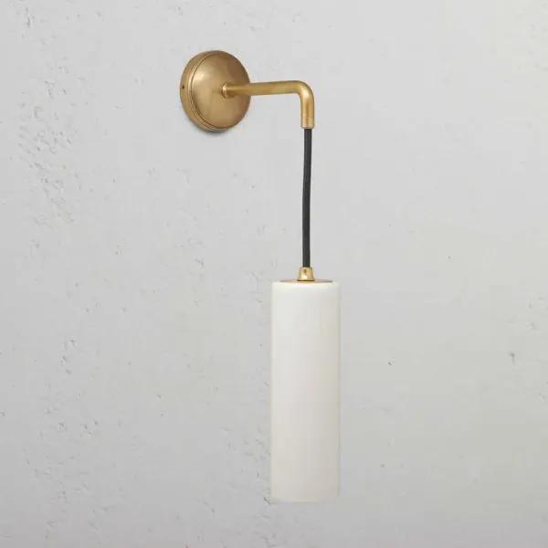 Corston Claremont Small Hanging Wall Light Fine Porcelain (Antique Brass)