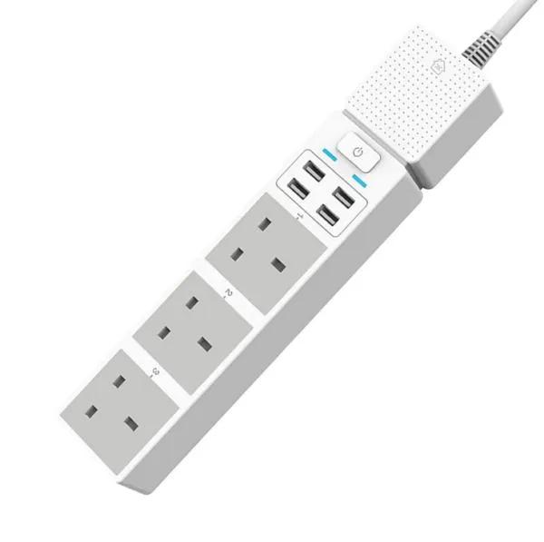 Smart 3G surge protected extension lead with Quad USB Charger