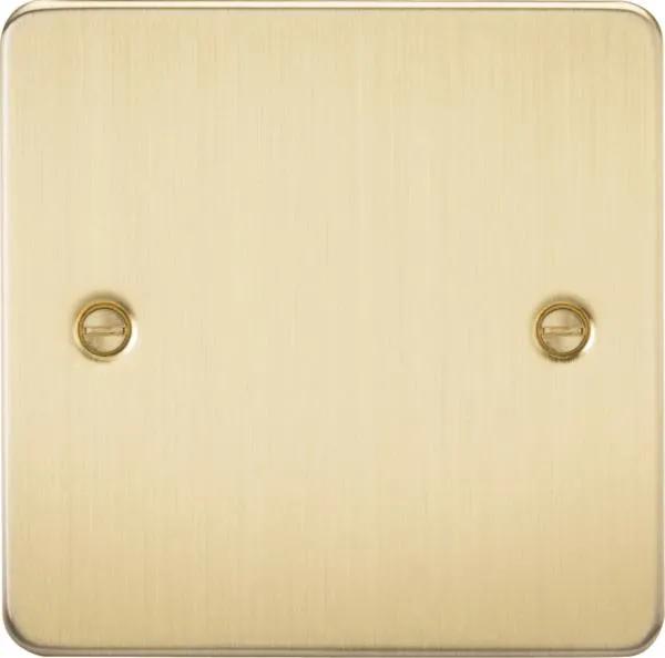 Flat Plate 1G blanking plate – brushed brass (Brushed Brass)