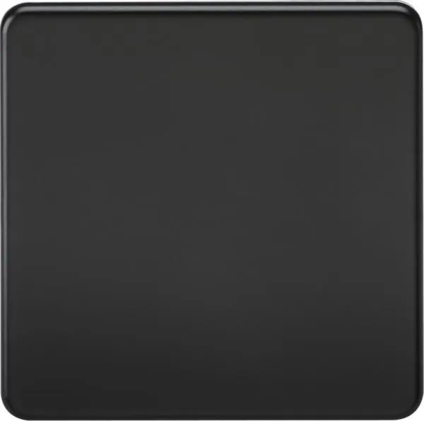 Screwless 1G Blanking Plate – Matt Black