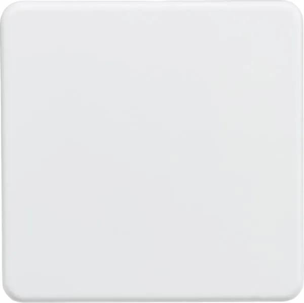 Screwless 1G Blanking Plate – Matt White