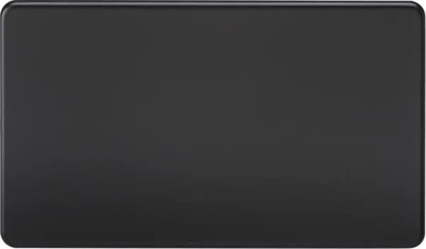 Screwless 2G Blanking Plate – Matt Black