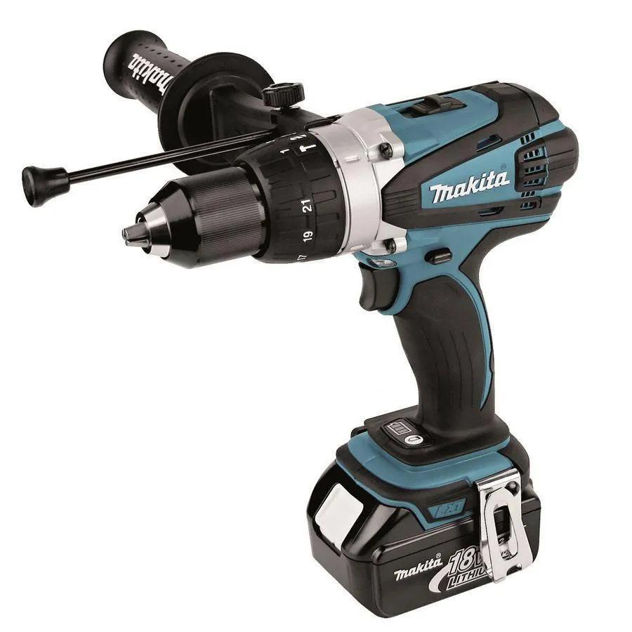 MAKITA DHP458RTJ 18V LXT Combi Drill With 2 x 5.0ah Batteries